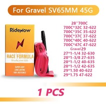Ridenow-초경량 자전거 내부 튜브 자갈 700c 32c-47c MTB 29 인치 초경량 프레스타 밸브 SV65mm/45mm, [02] Gravel sv65