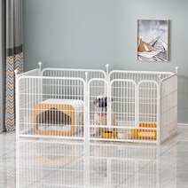 애견 철제 펜스(71x80cm)(화이트) 강아지 안전 울타리