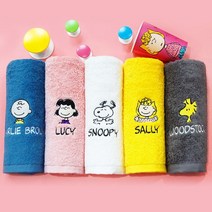 송월타올 스누피 피너츠 40수 180g 5매 선물세트, 없음, 핑크(루시)
