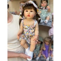 리본돌 시뮬레이션 아기 인형 애기 55cm 세트 선물 관절인형 애착인형, B