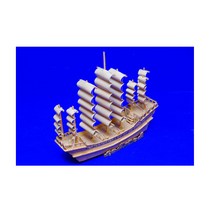 우드크래프트 3D 입체 퍼즐 배 고대 범선, 단품, 단품