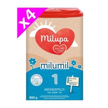 독일 Milupa Milumil 밀루파 밀루밀 1단계 분유 800g 4팩