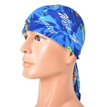 헬스맘 쿨맥스 여름용 스포츠 자전거두건 HMK0353, 블루텍스트