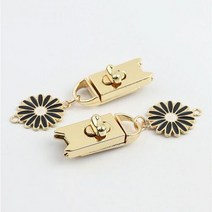 금속 긴 스트립 회전 잠금 패션 트위스트 걸쇠 꽃 가방 핸드백 수하물 하드웨어 가죽 공예 액세서리 1 개, Light gold