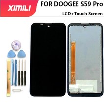 휴대폰 호환 액정수리 LCD교체 doogee s59 pro lcd 디스플레이 + 터치 스크린 디지타이저 어셈블리에 대한 100 원본 테스트 doogee s59 pro + 도구, 검은색