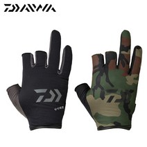 다이와 DG-6422 땀 흡수성 드라이 스트레치 장갑 3컷 (22년 최신형), 블랙