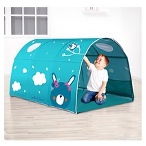 벙커 아기 어린이 인디언 침대 동굴 터널 DIY 텐트, 러블리래빗