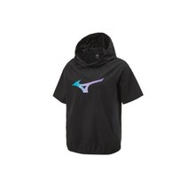 미즈노 반팔 후드 풀오버 피스테 블랙