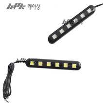 BPK레이싱 12V 오토바이 LED 싸이키 파박이 5050 6구 LED 스트로브 싸이키 BPKK레이싱, 레드(개당)