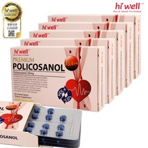 뉴질랜드 하이웰 폴리코사놀 33.4mg 옥타코사놀 60정 5개 - 사탕수수추출물, 뉴질랜드 프로폴리스 치약(품절시대체), 60정 - 5개