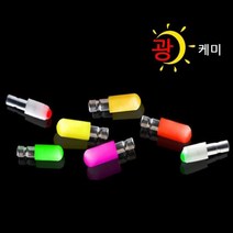 이지코리아 광케미 리필램프 덕용 3mm 민물낚시 전자캐미 전자찌 311전지 덕용 5개입 배터리, 초록