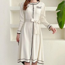 캣츠원피스 수입 니트 배색원피스