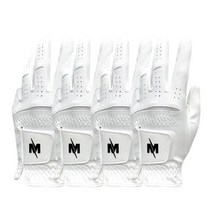 맥시브 남성용 극세사 골프장갑 왼손용 4p, 화이트