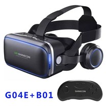 가상현실 vr 게임기 풀세트 2022 original 샤인콘 6.0 가상 현실 안경 3d 안경 스테레오 헬멧 헤드셋 ios android 용 원격 제어 포함호환, g04e-b01