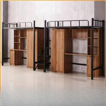 좁은방벙커침대 철제 자취 접이식 벙커침대 책상침대, 07.흰색이중사다리90너비