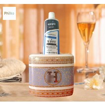 커플 세트 머그컵 해외로고 칫솔통 트레이 집 칫솔걸이, 옐로우 칫솔걸이 11X10