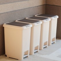 45L 50리터 대용량 사각 휴지통 대용량 쓰레기통 분리수거통, 리스토 휴지통 (사각45L 브라운 1p), 1개