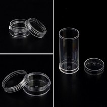동그란 투명원통 납짝 케이스 화장품 크림 소분포장, 제품선택, 납작 소