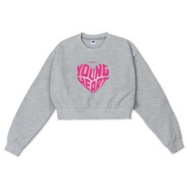 남자 여자 맨투맨 스웨트 셔츠 벤힛 YOUNG HEART 크롭