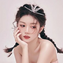 티아라 왕관 셀프 웨딩 모리 계열 크라운 머리 장식 공주 18번째 생일 프리미엄 드레스 액세서리, 01.모델 동일 크라운