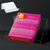 투명 아크릴 경사진열대 스탠드 가방 태블릿 노트북 전시 중형