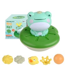 [아기물놀이장난감] 행운이네 럭키프로그 개구리 목욕장난감 5가지 분사모드 목욕놀이 장난감 아기 유아 물놀이