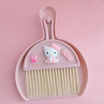 플라스틱 작은 빗자루 세트 학생 책상 미니 습관 조합 귀여운 캐릭터 집게 도구 인플루언서 입학 준비물 필수템 학용품 새학기 자취용품 기숙사 초등 산리오 시나모롤 쿠르미 마이멜로디, BC.헬로키티개