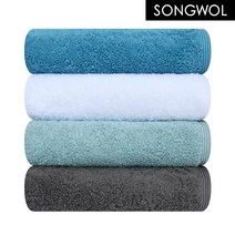송월타월 항균 코마 40수 200g 수건, 4장, 그레이
