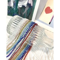 1mm 크리스탈 비즈 유광 베이직 AB시리즈 12종 컬러 구슬 마스크 스트랩 비즈 공예재료 (1줄-약160알), 불투명AB