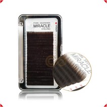 미라클 다크브라운 속눈썹 플랫모 속눈썹연장재료, 0.15 CC컬 13mm