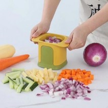 깍두기 기계 무 써는 야채 절단기 다기능 다지기 양파 다이 싱 감자 튀김 슬라이서 주방 오이 도구, Yellow