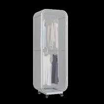 낮은 키큰 원룸 오픈형 1인 자취방 행거형 철제 옷장 드레스룸, 실버 60x50x190