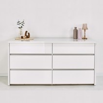 데코라인 비다르 3단 와이드 서랍장 1500, 워시투톤