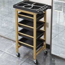 보비트롤리 이동식수납장 마지스트롤리 정리함미용실 카트 미용실 보조 카트 미용사용 다기능 선반 트롤, 17 gold porous plate