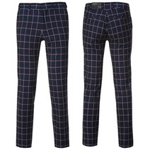 마스터베어 남성 투어 체크 허리밴딩 골프바지 COPT018