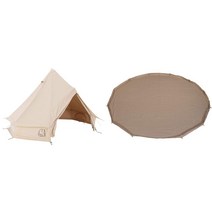 NORDISK(노르디스크) 아웃도어 텐트 아스가르드 19.6 화이트 8~10인용 [일본 정규품] 242024 & 텐트 레거시 시리즈 센터 폴 설계 아스가르드 19.6 전용 텐트 플로어 [일본 정규품] 146018