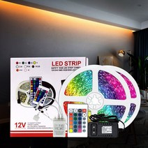 12V 방수 슬림 LED바 인테리어 간접조명 무드등 줄 RGB LED 스트립 리모컨 세트, 1-20.기본타입 방수 검정띠 웜화이트