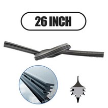 자동차 부품 교체 24pcs 차량 삽입 고무 스트립 자동 범용 와이퍼 블레이드 리필, 4개, 26인치 650mm