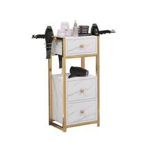 미용실 캐비닛 헤어 뷰티 샵 드라이어 거치대 서랍장, 블랙프레임+화이트 도어 (스팟 리파)