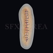 SFX.자가점착 외상피부 병원 경찰 군부대 응급처치 훈련교재 상처치료훈련 시뮬레이션 연습키트, 10.SFX.외상피부_봉합열상(직선형, 중)