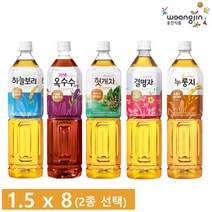 웅진식품 [웅진식품] 인기차음료 1.5L x 8페트 (하늘보리 등 4종 중 택2), 결명자차 1.5x4/자색옥수수차1.5x4
