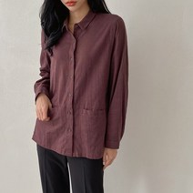 여자 봄 가을 기본 무지남방 데일리 깔끔한 포켓 셔츠