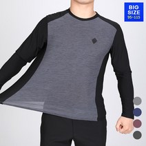 [이지바이] 남성 봄 여름 굿모션 긴팔 티셔츠 / 95~115 빅사이즈 까지 / 몸통 배색 / 프리미엄 퀄리티 / 파워 스판 / 나그랑 / 이너티 / 운동복 추천
