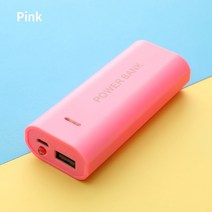 자동차 점프 스타터5V 5600mAh 2X USB 보조베터리 충전기 케이스 DIY 상자 포함하지 않음, 05 Pink