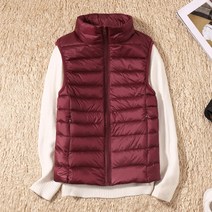 새로운 여성 민소매 울트라 라이트 다운 조끼 슬림 자켓 소녀 Gilet 경량 Windproof 따뜻한 휴대용