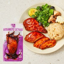 육식토끼 소스 통 닭가슴살 한가지맛, 숯불바베큐맛, 5팩, 100g