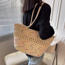 여름 비치 가방 왕골 밀짚 여성 휴양지 해변 휴가 발리 하와이