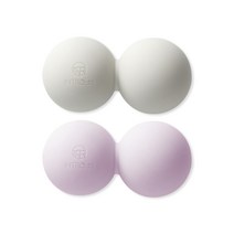 인트로미 EB6 더블 땅콩 실리콘 지압 요가 마사지볼, 더블 실버 라이닝