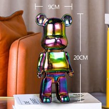 쇼파뒤 카페 인테리어 가게오픈 개업 결혼 선물 노호혼 재물복 Bear brick-동상 책상 액세서리 침실 장식 가정 및 장 럭셔리 거실 인형, [02] Bear Height 28CM