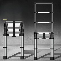 일자사다리 가정용 접이식 일자 후크 스텐 휴대용, (두꺼운 강관) 5.5미터